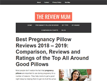 Tablet Screenshot of pregnancypillowreviews.org